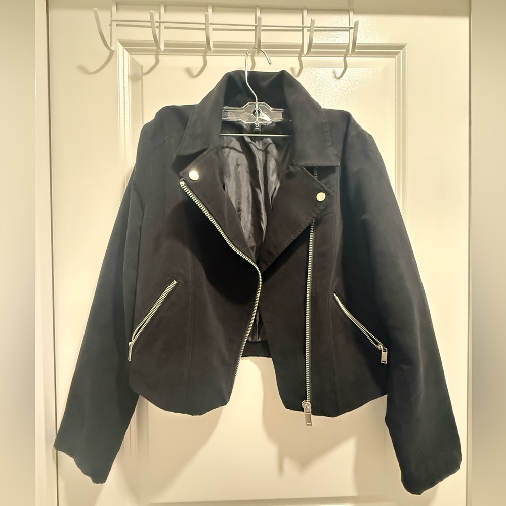 H&M Faux Suede Biker Jacket